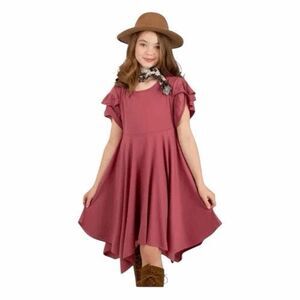 Mia Joy Joyfolie Milana Midi Dress Ashe Rose Knit Pull Over Little Girls 3